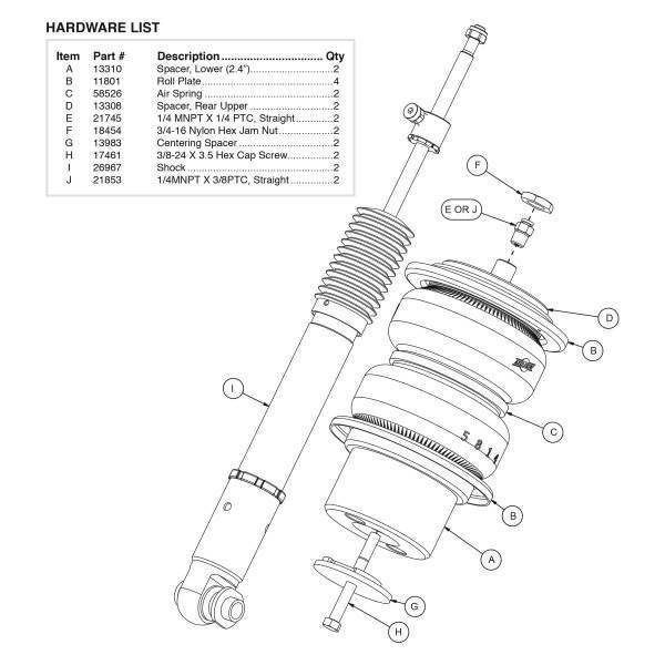 AIR LIFT PERFORMANCE REAR KIT WITHOUT SHOCKS FOR C6 PLATFORM: 2004-2011 A6 QUATTRO & FWD, RS6, S6, 2006-2011 ALLROAD (TYP 4F)