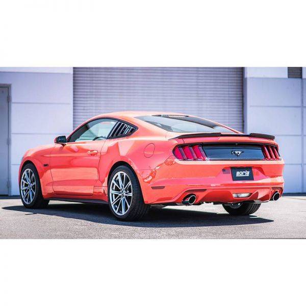 BORLA AXLE-BACK EXHAUST S-TYPE FOR 2015-2020 FORD MUSTANG 2.3L 4 CYL. ECOBOOST/  3.7L V6, AUTOMATIC/ MANUAL TRANSMISSION REAR WHEEL DRIVE 2 DOOR EXCEPT CONVERTIBLE AND ACTIVE EXHAUST SYSTEMS (4 TIPS).