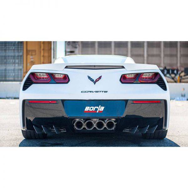 BORLA AXLE-BACK EXHAUST S-TYPE FOR 2015-2019 CHEVROLET CORVETTE (C7) Z06 6.2L V8 AUTOMATIC/ MANUAL TRANSMISSION/ GRAND SPORT 6.2L V8 MANUAL TRANSMISSION ONLY, REAR WHEEL DRIVE 2 DOOR WITHOUT AFM WITH NPP DUAL 