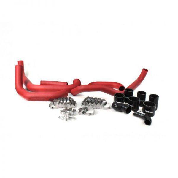 PERRIN BOOST TUBE BOX - RED BOOST TUBES WITH BLACK COUPLERS FOR 2008-2014 SUBARU WRX